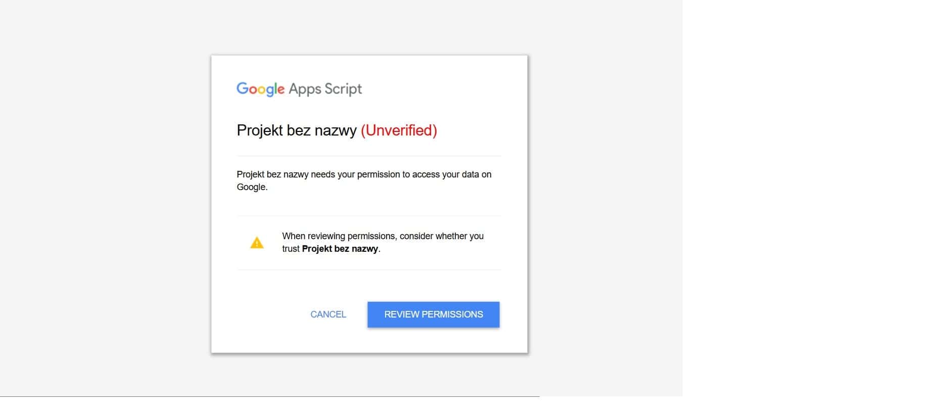 Kancelaria DMS — okno Review permissions